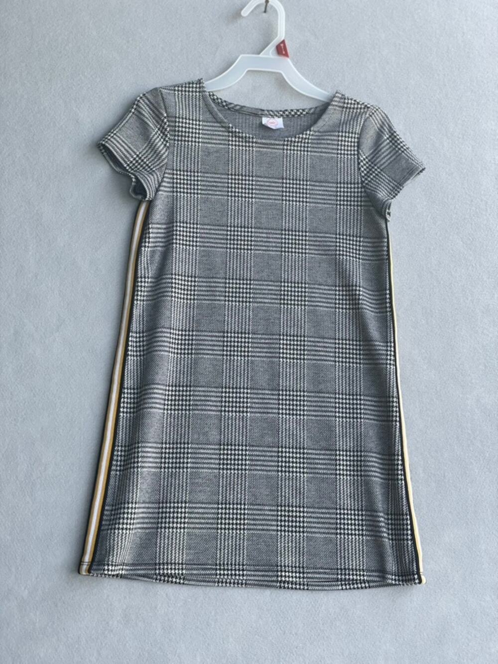 WONDER NATION GLEN PLAID SHIFT GIRL'S DRESS - SIZE 7-8 (M)